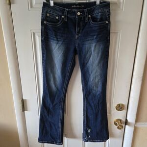 Stella in Dreams Bootcut Jeans 13/31 Embellished Pocket Boho Western McBling Y2K